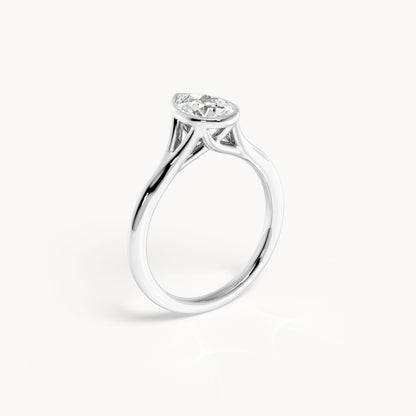 Bezel Verlobungsring Tropfen