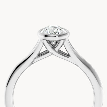 Bezel Verlobungsring Tropfen