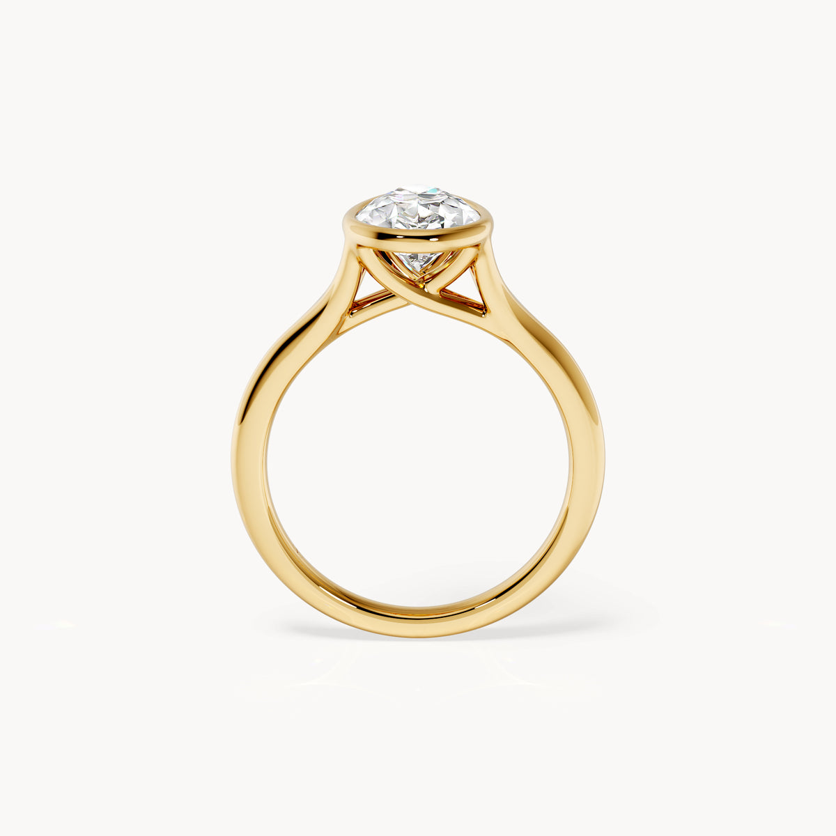 Bezel Verlobungsring Tropfen
