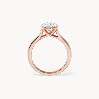 Bezel Verlobungsring Tropfen
