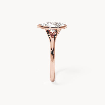 Bezel Verlobungsring Tropfen