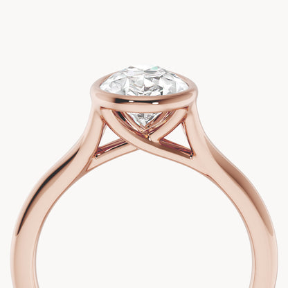 Bezel Verlobungsring Tropfen