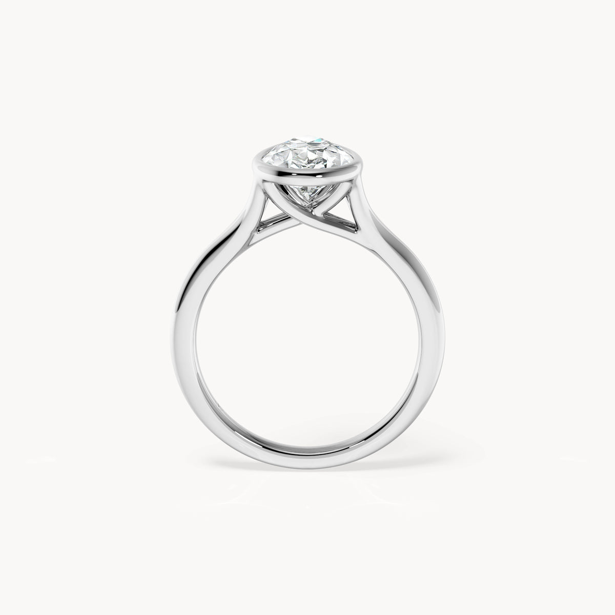 Bezel Verlobungsring Tropfen