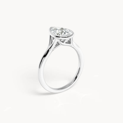 Bezel Verlobungsring Tropfen
