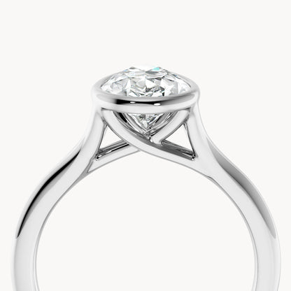 Bezel Verlobungsring Tropfen
