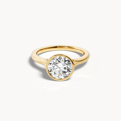 Bezel Verlobungsring Rund