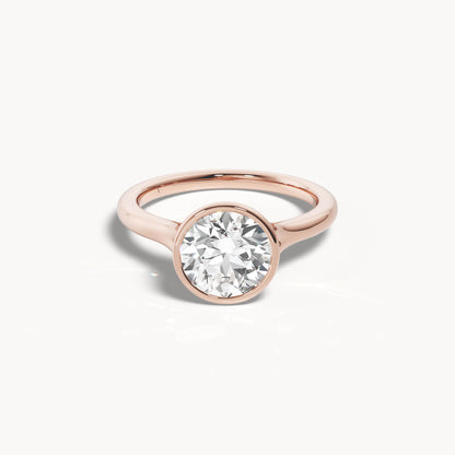 Bezel Verlobungsring Rund