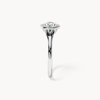 Bezel Verlobungsring Rund