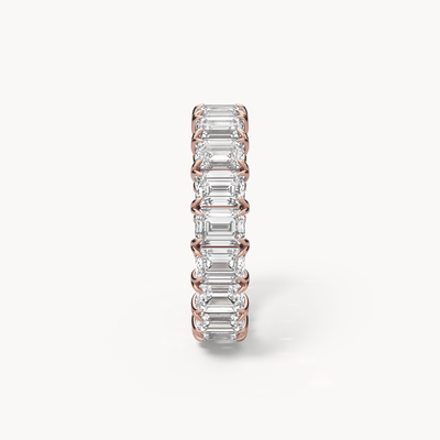 Smaragd-Schliff Eternity Ring