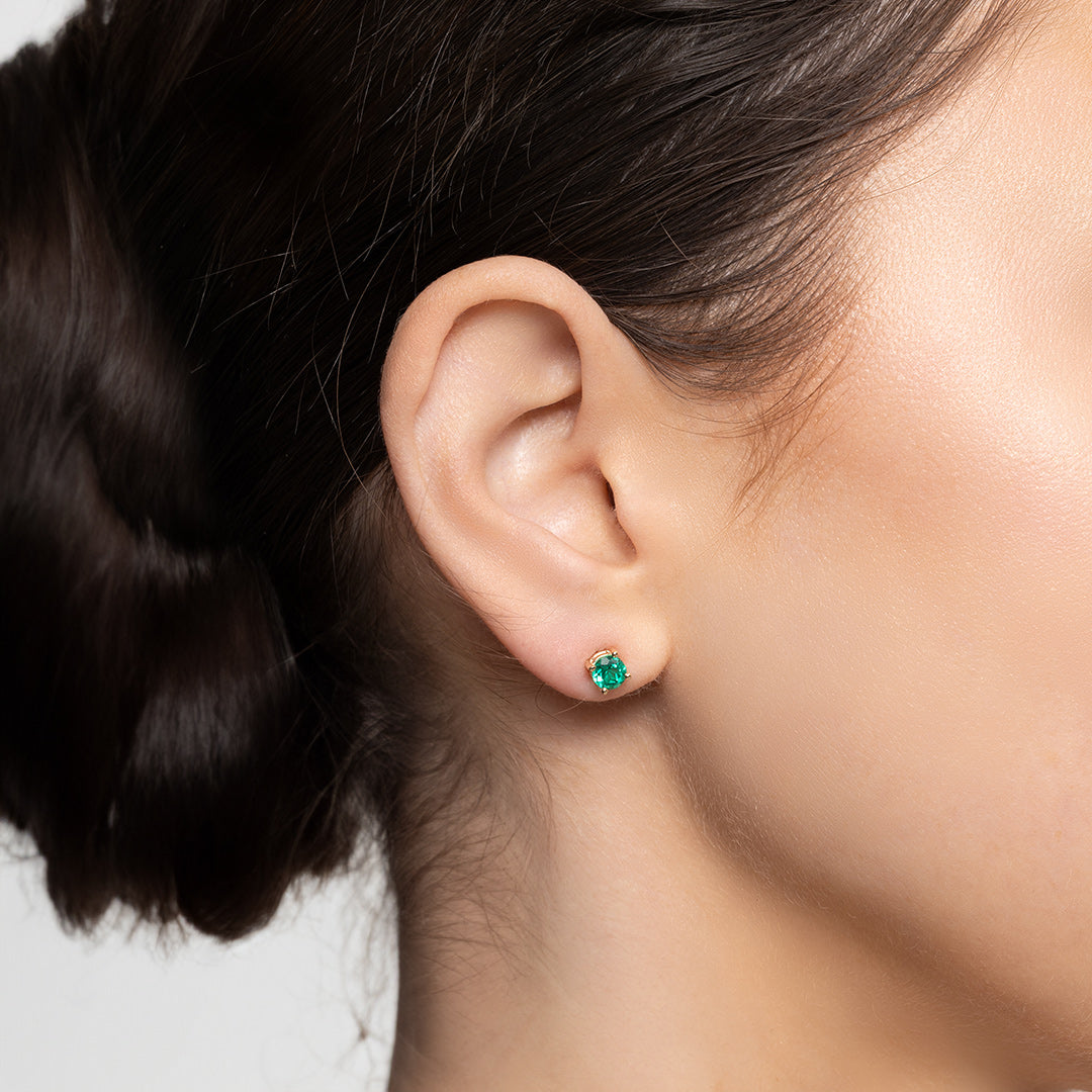 Ella Emerald Stud Earrings
