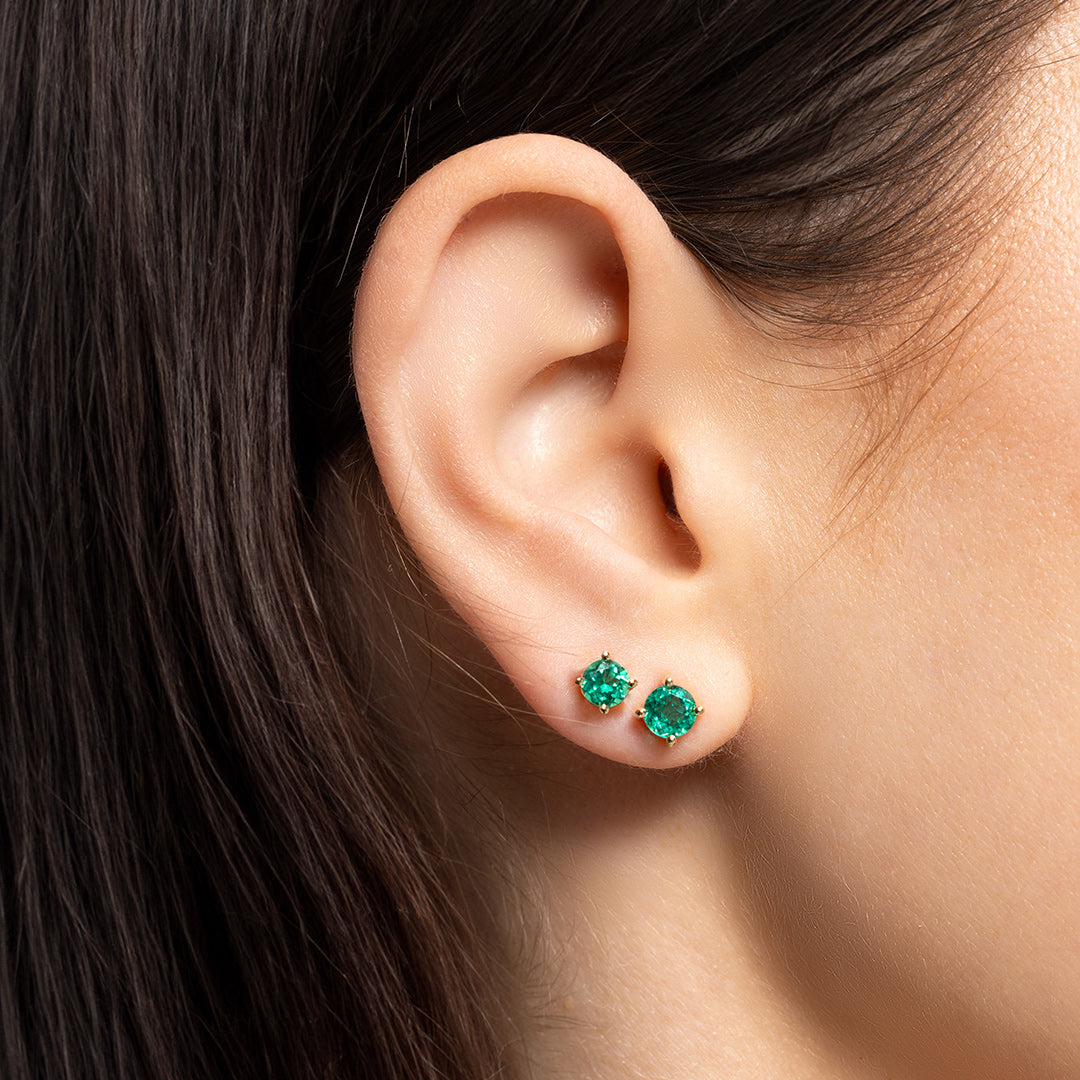 Emerald 2024 pierced earrings