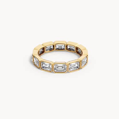 Bezel Emerald Cut Eternity Ring