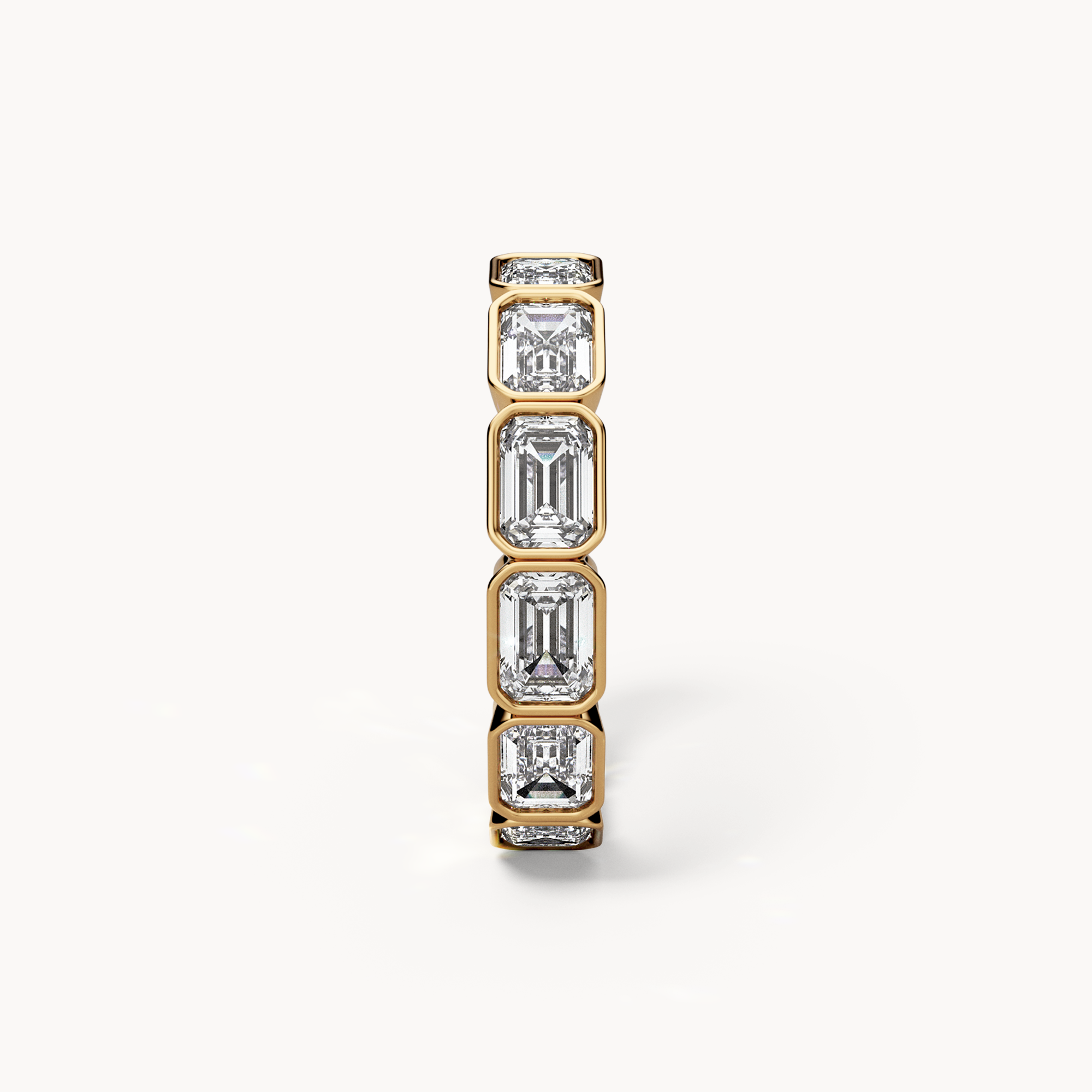 Bezel Emerald Cut Eternity Ring