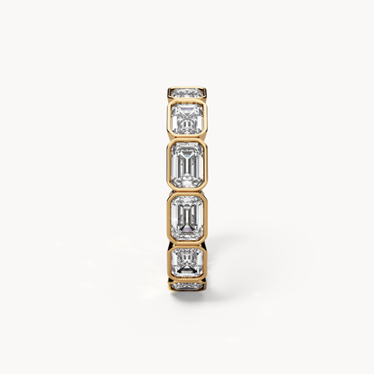 Bezel Emerald Cut Eternity Ring