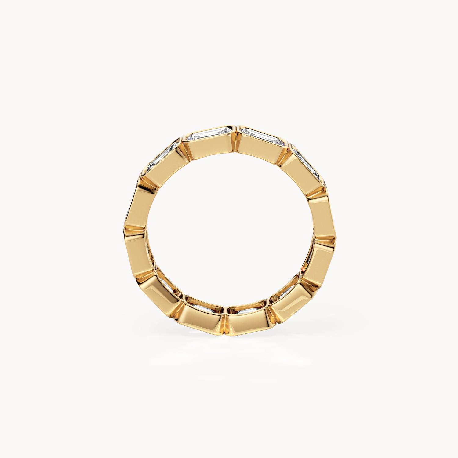 Bezel Emerald Cut Eternity Ring