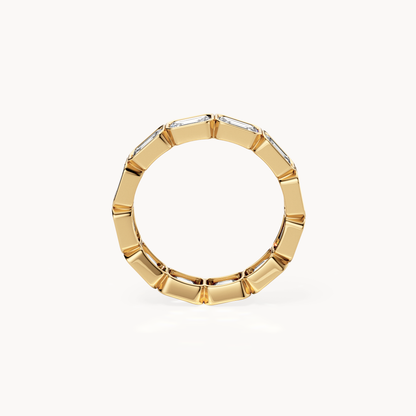 Bezel Emerald Cut Eternity Ring