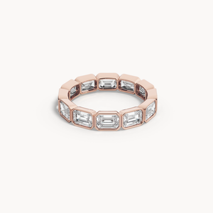 Bezel Emerald Cut Eternity Ring