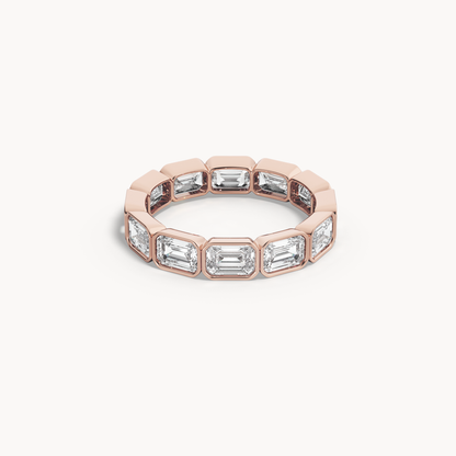Bezel Emerald Cut Eternity Ring