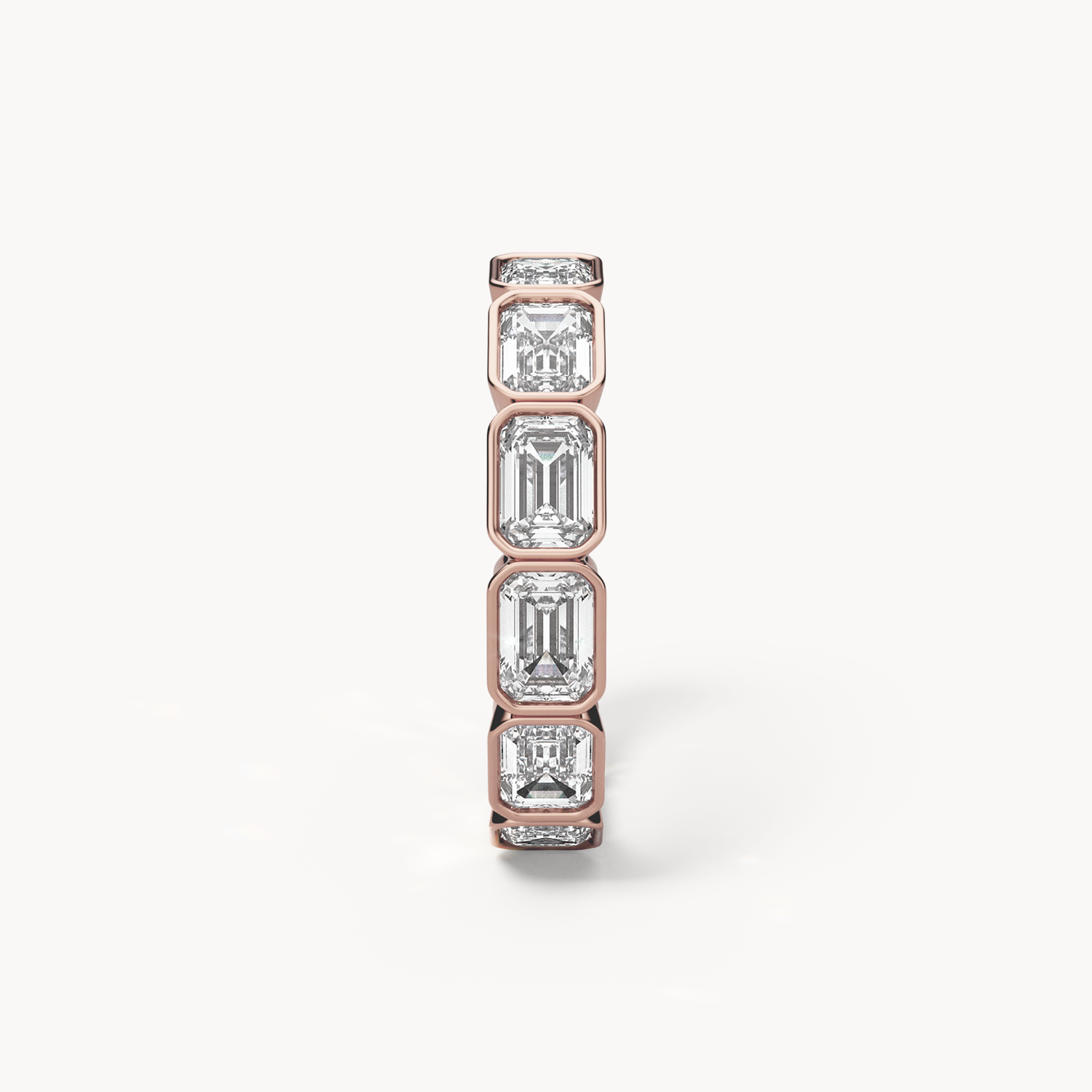 Bezel Emerald Cut Eternity Ring