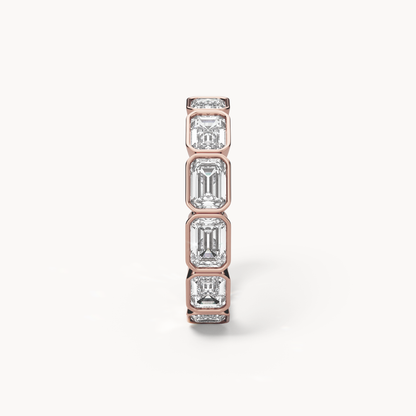 Bezel Emerald Cut Eternity Ring