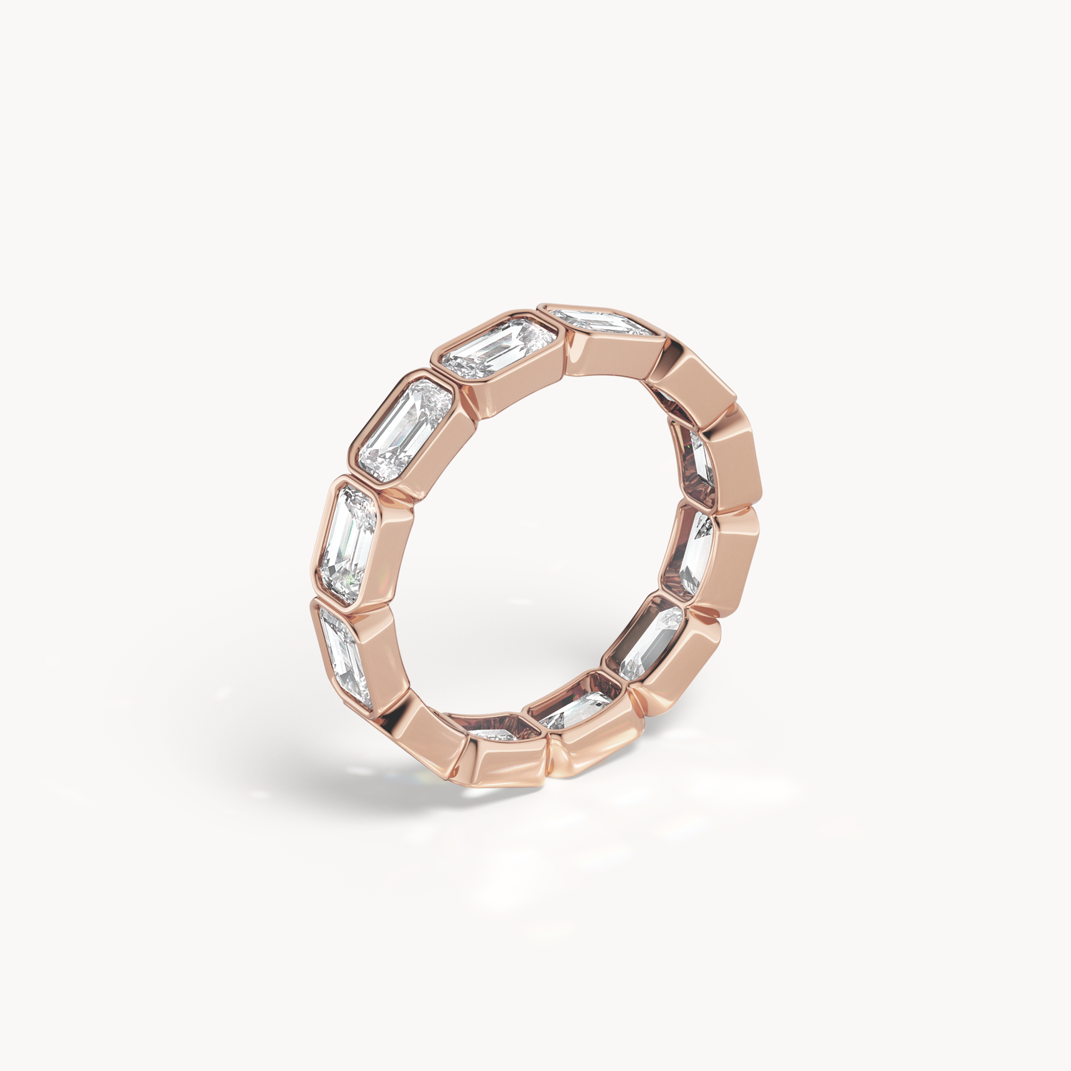 Bezel Emerald Cut Eternity Ring
