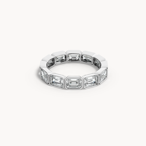 Bezel Emerald Cut Eternity Ring