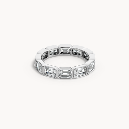 Bezel Emerald Cut Eternity Ring
