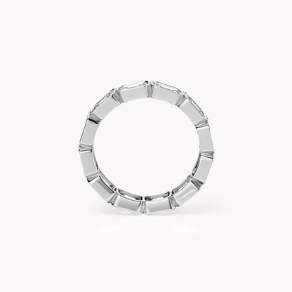 Bezel Emerald Cut Eternity Ring