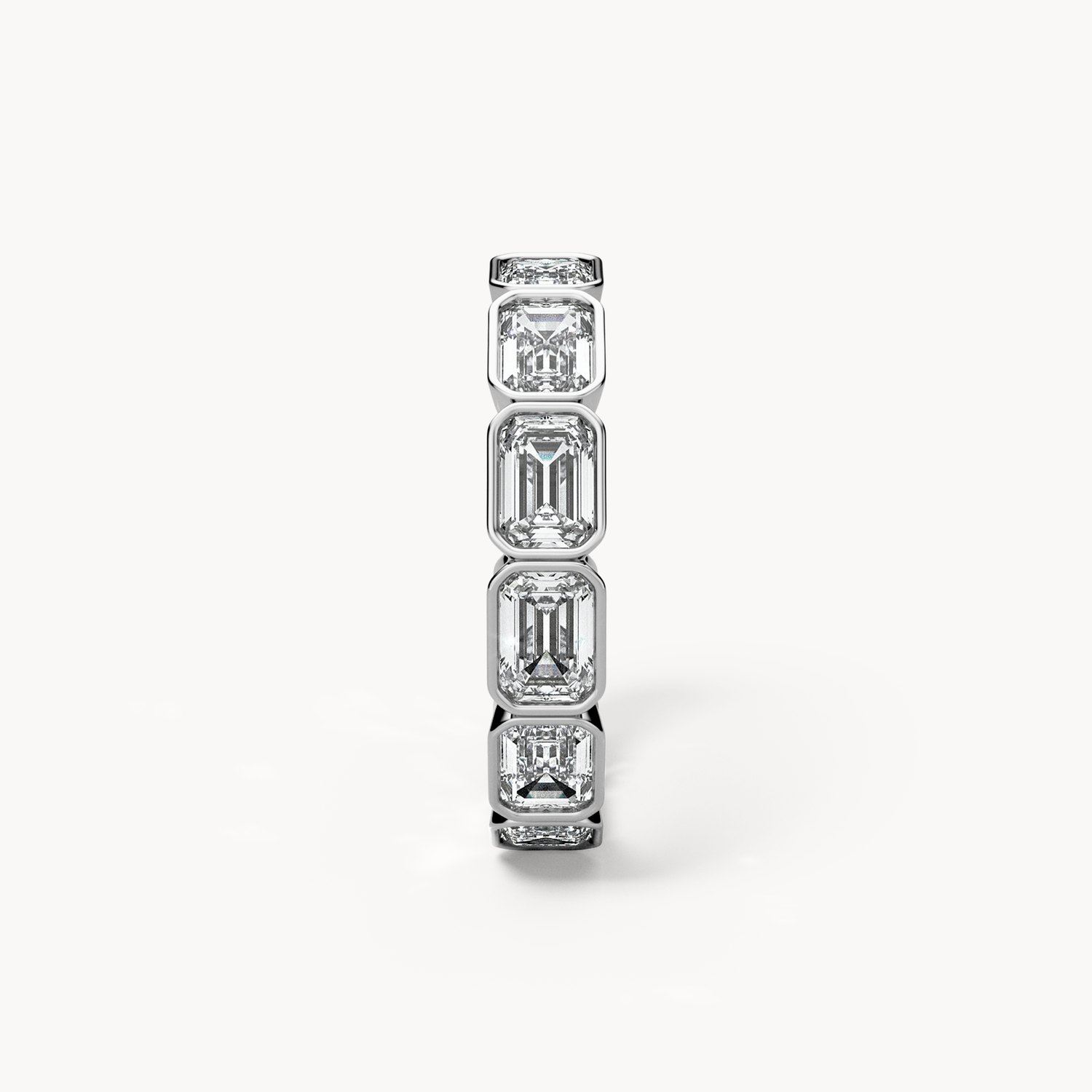 Bezel Emerald Cut Eternity Ring