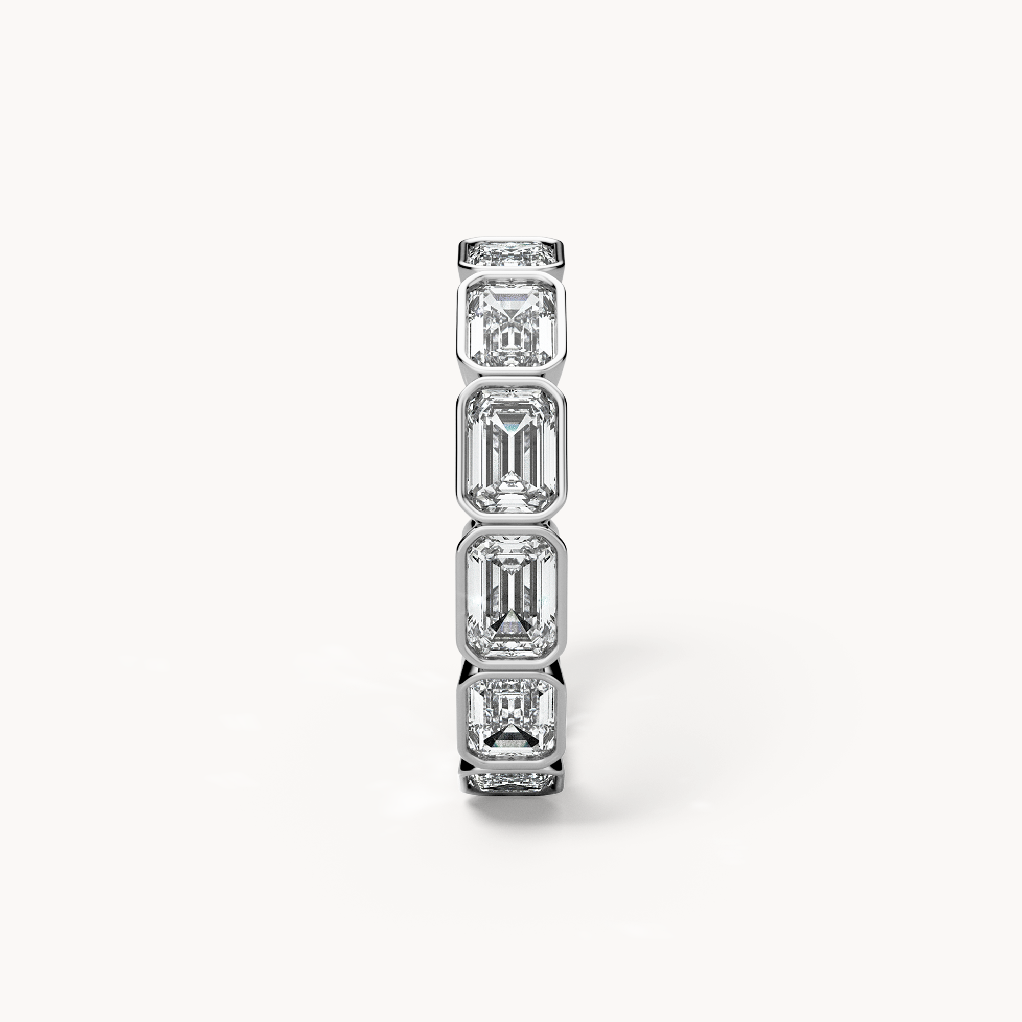Bezel Emerald Cut Eternity Ring