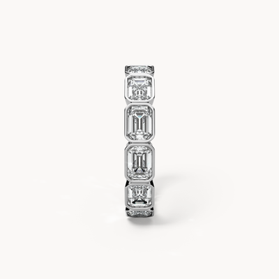 Bezel Emerald Cut Eternity Ring