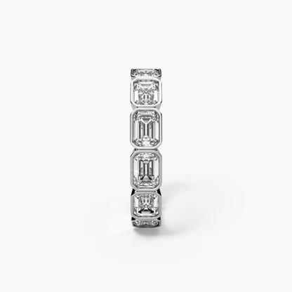 Bezel Emerald Cut Eternity Ring