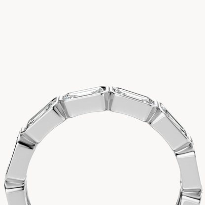 Bezel Emerald Cut Eternity Ring