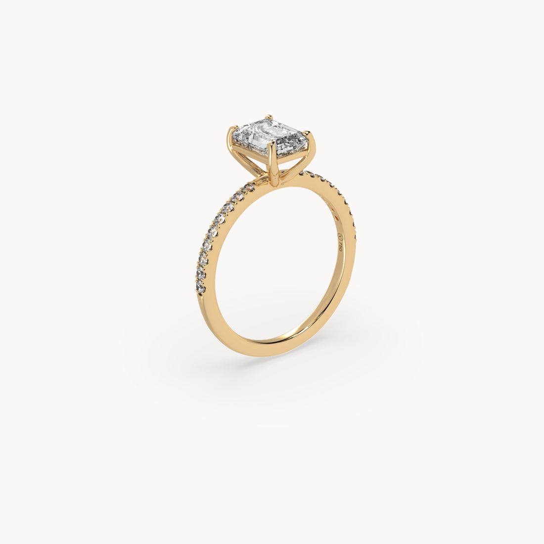 Henri engagement ring pavé