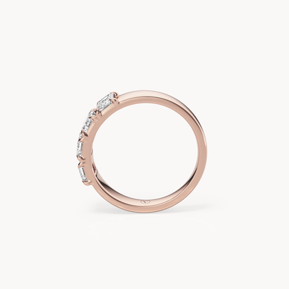 Emerald Cut Line Wedding Band