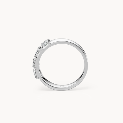 Emerald Cut Line Wedding Band