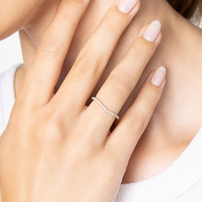 Half Pavé Ring