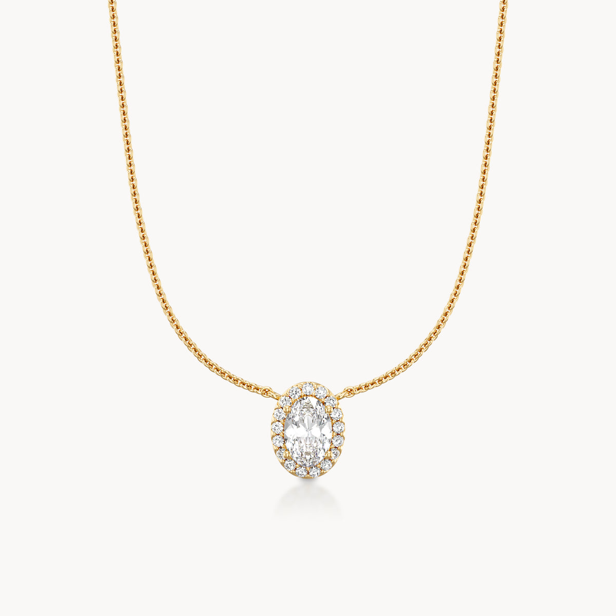 Halo Necklace Oval