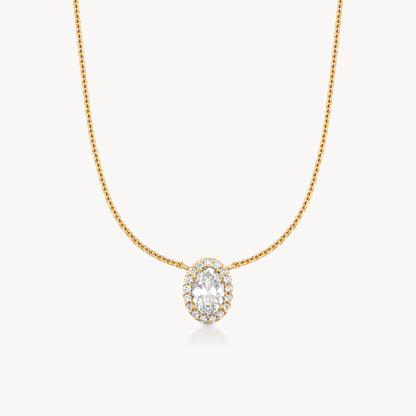 Halo Necklace Oval