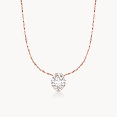 Halo Necklace Oval