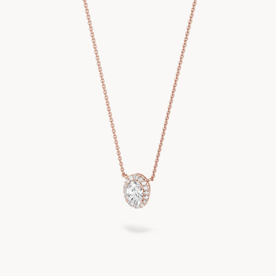 Halo Necklace Oval