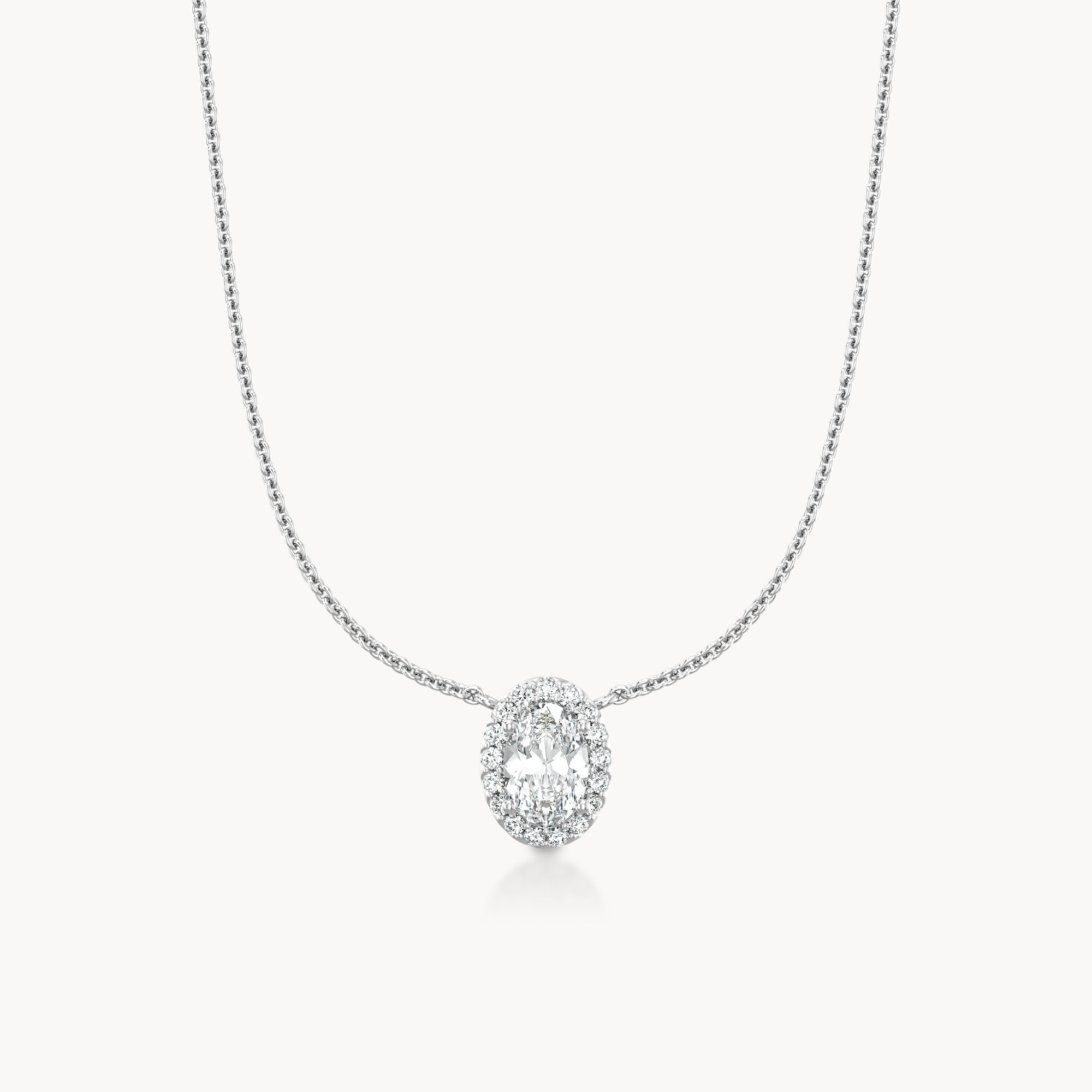 Halo Necklace Oval