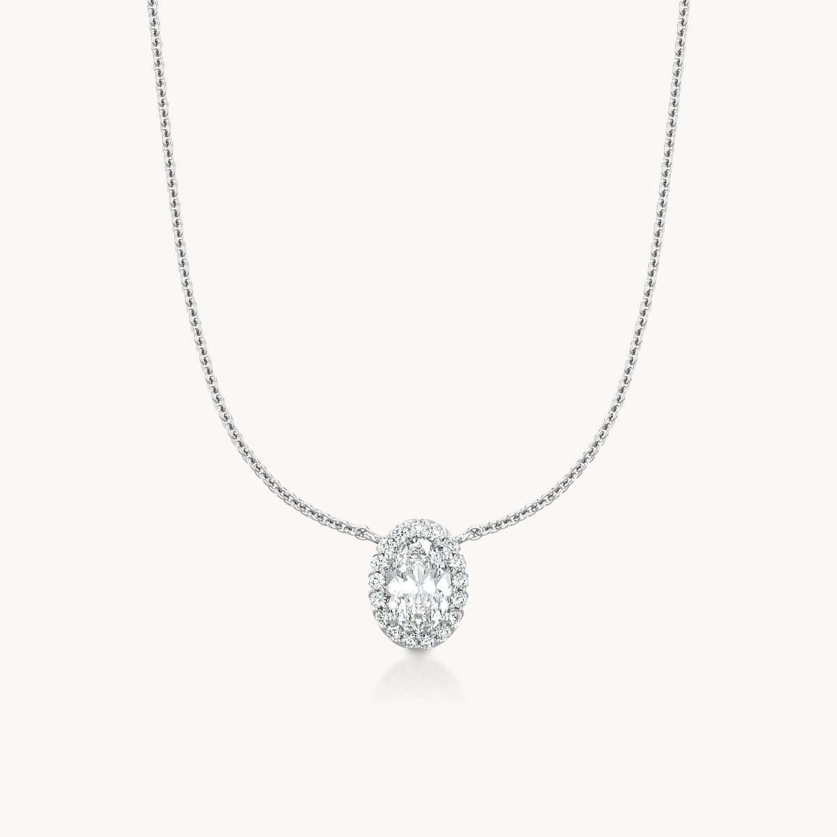 Halo Necklace Oval