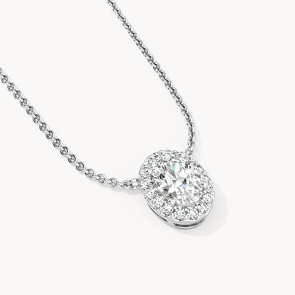 Halo Necklace Oval