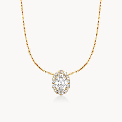Halo Necklace Oval