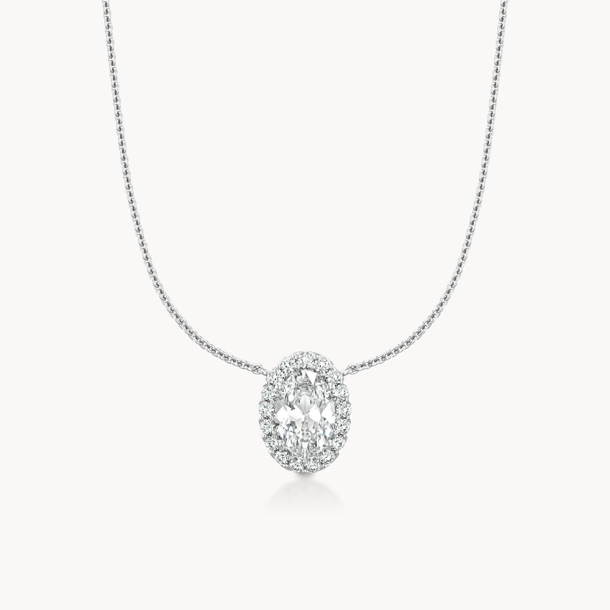Halo Necklace Oval