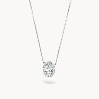 Halo Necklace Oval