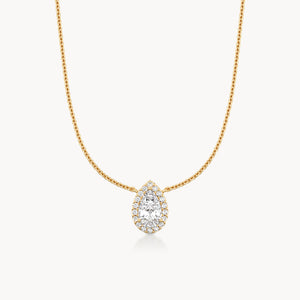 Halo Necklace Pear