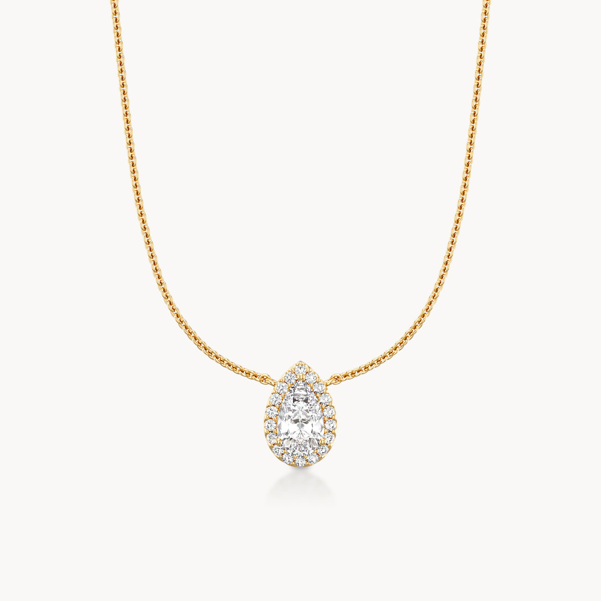 Halo Necklace Pear
