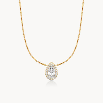 Halo Necklace Pear